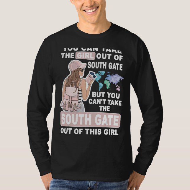T-shirt Fille cool de South Gate City Fier South Gate G (Devant)