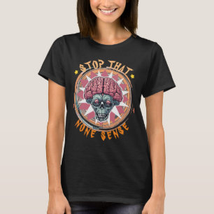 T-shirt Fille Crâne Cerveau Quirky - Humour Gothiq