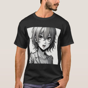 T-shirt Fille d'anime Conception de personnage dynamique
