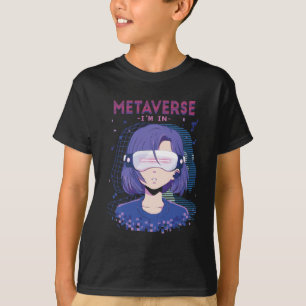 T-shirt Fille d'anime lunettes de réalité virtuelle T-Shir