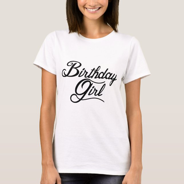 T-shirt Fille d'anniversaire (Devant)