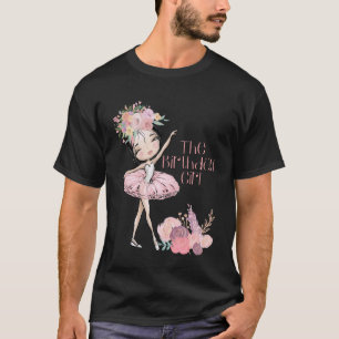 T-shirt Fille d'anniversaire ballerine tenue de soirée de