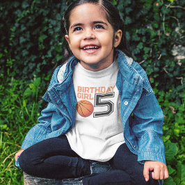 T-shirt Fille d'anniversaire de basket-ball