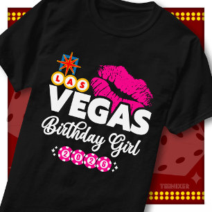 T-shirt Fille d'anniversaire de Las Vegas 2026 Baiser aux 
