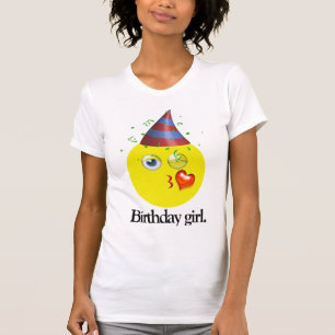 T-shirt Fille d'anniversaire Emoji