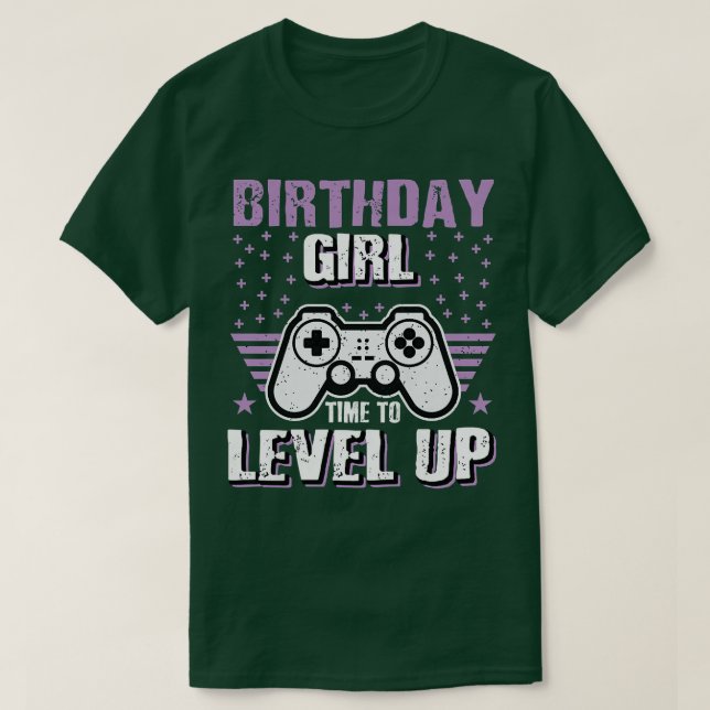 T-shirt Fille d'anniversaire féminine Il est temps de pass (Design devant)