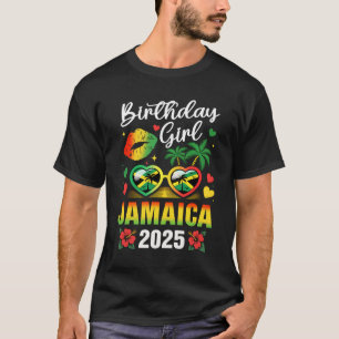 T-shirt Fille d'anniversaire jamaïcaine 2025 Équipe de fêt