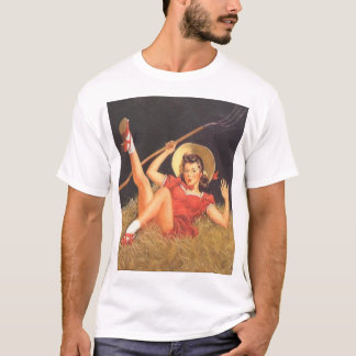 T-shirt Fille dans le foin