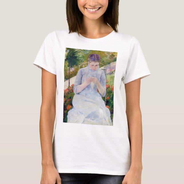 T-shirt Fille dans le jardin, Mary Cassatt (Devant)