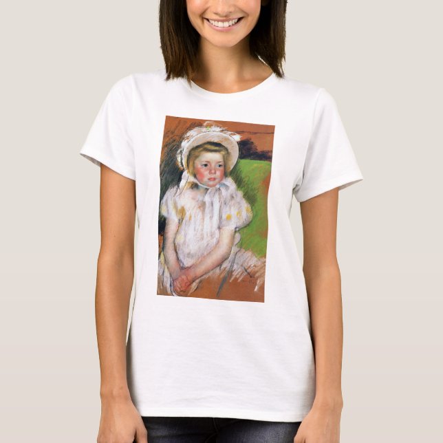 T-shirt Fille dans une Bonnet Blanche, Mary Cassatt (Devant)