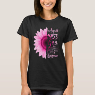 T-shirt Fille d'août 1953 69 Ans de soleil mixte