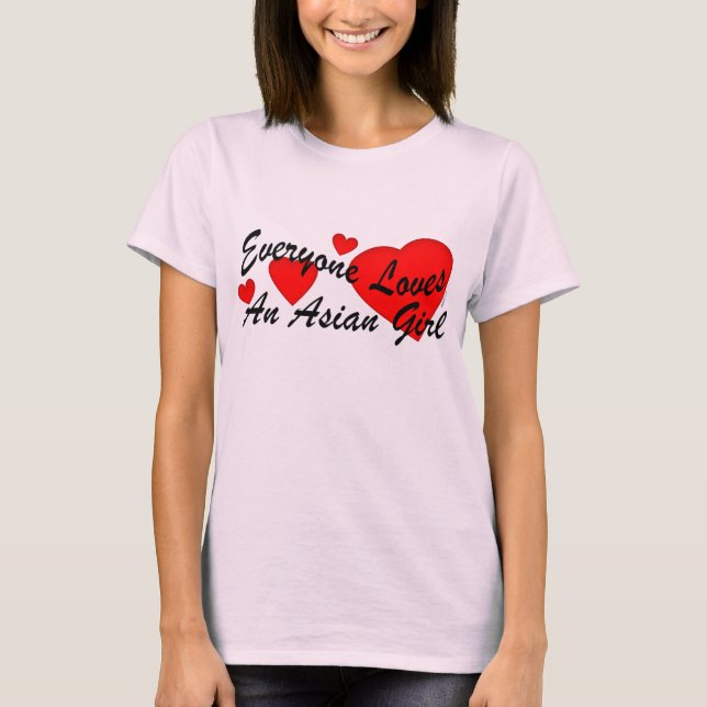 T-shirt Fille d'Asiatique d'amours (Devant)