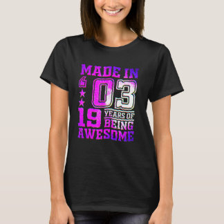 T-shirt Fille de 19 ans  Pour fille de 19 ans née en 2