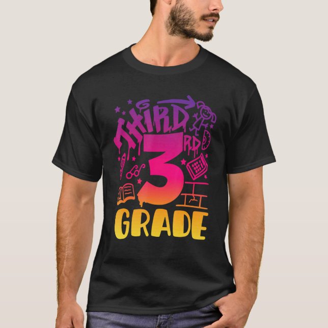 T-shirt Fille de 3e année Premier jour de l'enseignant de  (Devant)