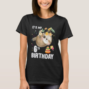 T-shirt Fille de 6 ans pour fête d'anniversaire de paresse