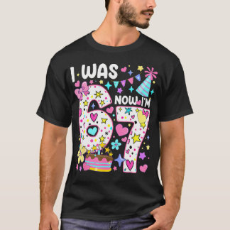 T-shirt Fille de 7 ans d'anniversaire Drôle Six Sept J'ava