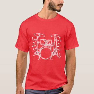 T-shirt Fille de batterie dessinée peinte