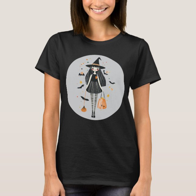 T-shirt fille de bonbons d'Halloween (Devant)