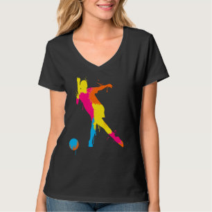 T-shirt Fille de Bowling Balle Quille Joueuse de Quille Éq