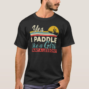 T-shirt Fille de canotage de canoë Rétro Vintage Oui je pa