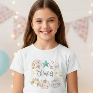 T-shirt fille de caticorn magique