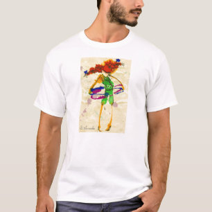 T-shirt fille de cercle de hoola