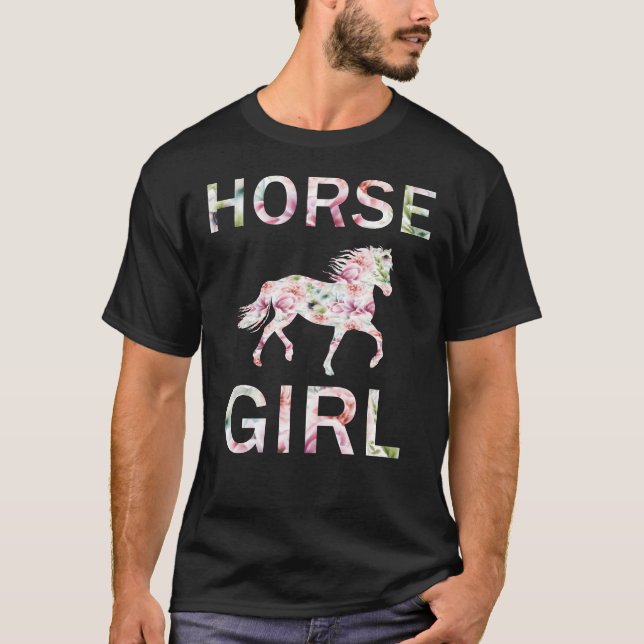 T-shirt fille de cheval (Devant)