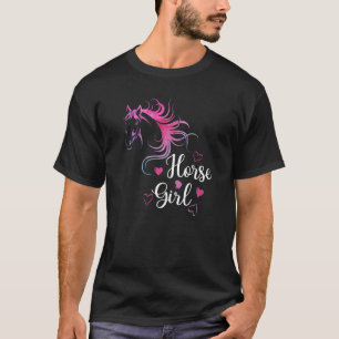 T-shirt Fille de cheval Amour Chevaux Équitation Cavalier