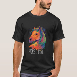 T-shirt Fille de cheval Amour de cheval Femme Équitation