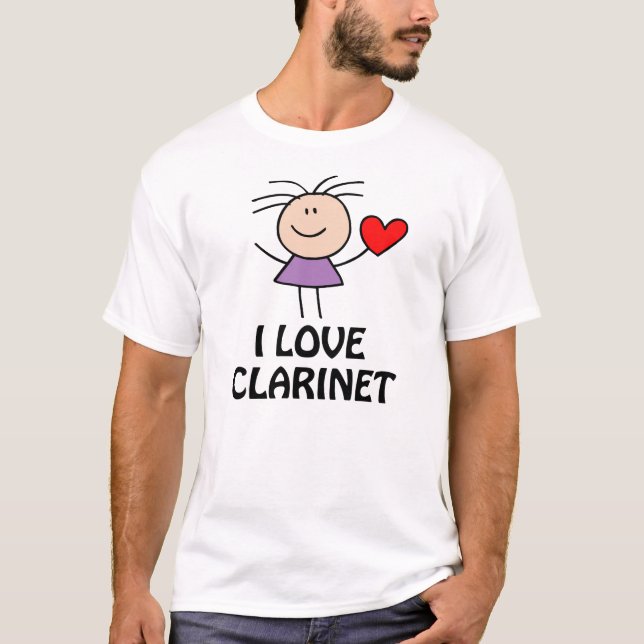 T-shirt Fille de clarinette (Devant)