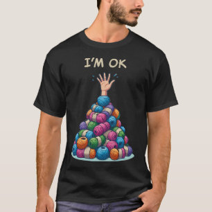 T-shirt Fille de couture Tricot Tricoteuse JE vais bien Fi