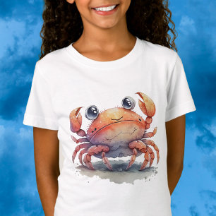 T-shirt fille de crabe mignonne