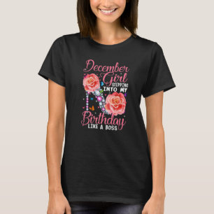 T-shirt Fille de décembre entrant dans mon anniversaire co