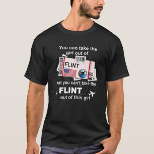 T-shirt Fille De Flint Boarding Pass - Vol Ticket Flin