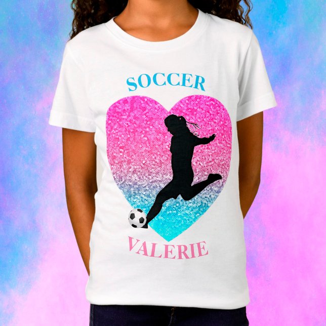T-shirt fille de football (Créateur téléchargé)