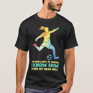 T-shirt Fille De Football Brillante Enfants Et Femmes Socc