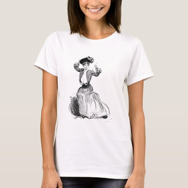 T-shirt Fille de Gibson avec Hat, 1904 (Devant)