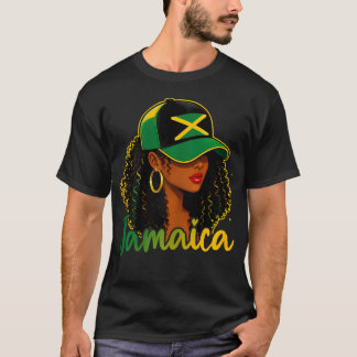 T-shirt Fille de Jamaïque Drapeau de Jamaïque Fière Afro-J