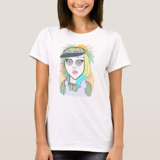 T-shirt Fille de la Californie de hippie