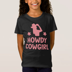T-Shirt Fille de la campagne Cheval Cowgirl Western Danse 