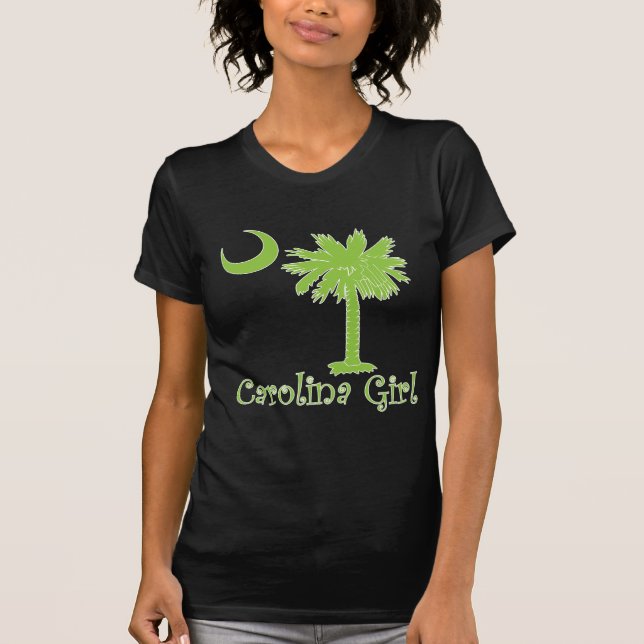 T-shirt Fille de la Caroline de vert de chaux (Devant)