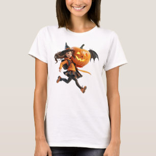 T-shirt Fille de la citrouille