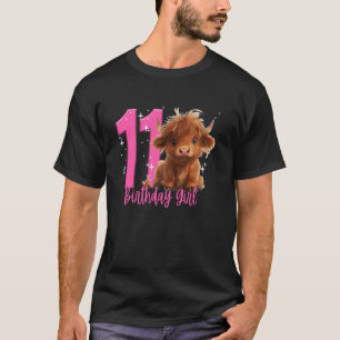 T-shirt Fille de la ferme de vache Highland pour fête d'an