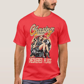 T-shirt Fille de la tête d'essence poursuivant des drapeau