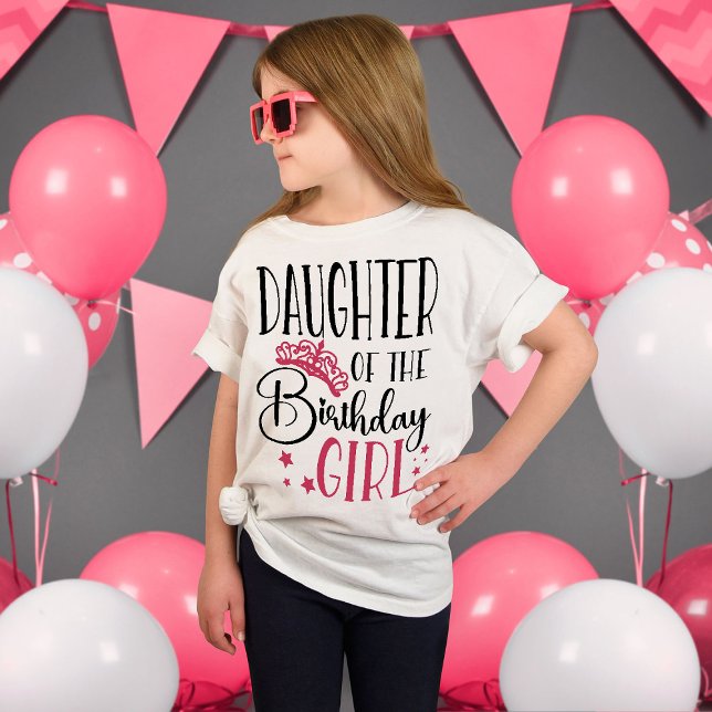 T-shirt Fille de l'anniversaire Fille Custom Famille (Créateur téléchargé)