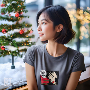 T-shirt Fille de l'art pop de Noël Santa Je peux expliquer