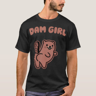 T-shirt Fille de l'eau Animal Castors Amoureux de la Natur