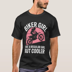 T-shirt Fille de motard mais plus cool Motocross Dirt Bike