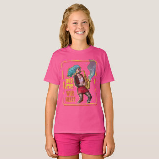 T-shirt Fille de musique cool – Notes audacieuses, cœur sa