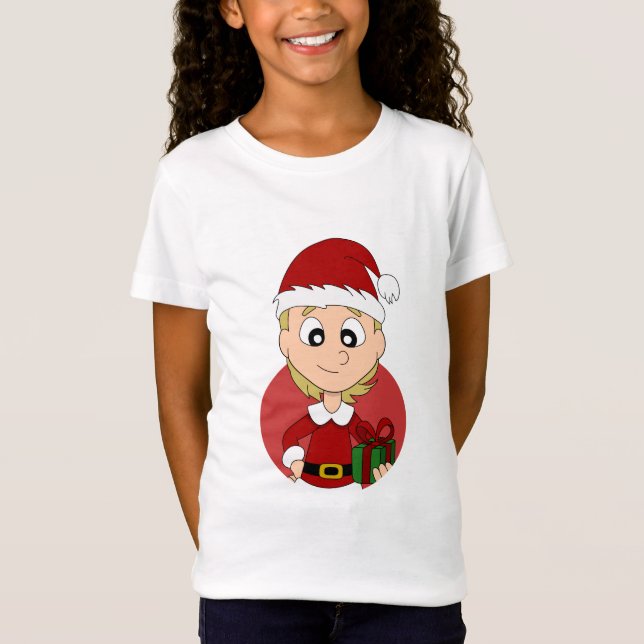 T-shirt fille de Noël (Devant)